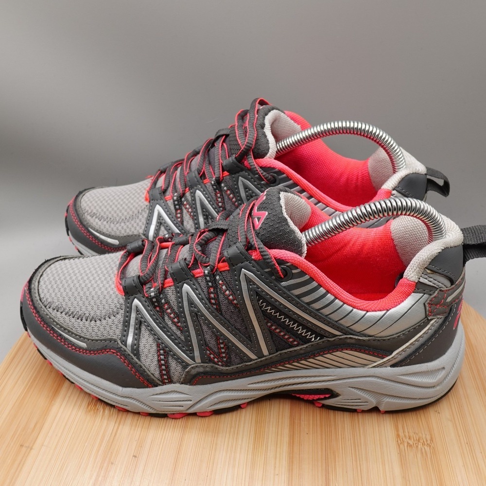 Fila Shoes Womens 8.5 Headway 6 Trail Running Sneakers Grey Pink Athletic